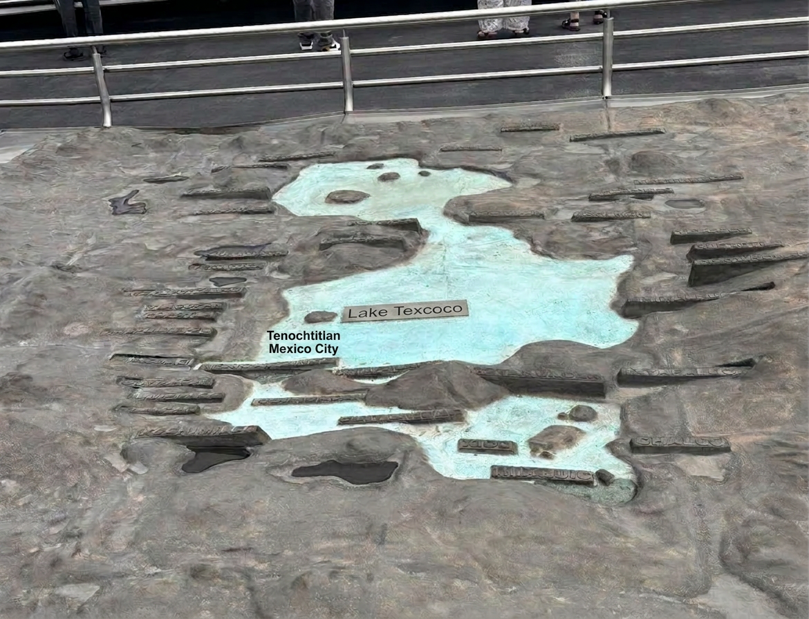 Historical map relief model display